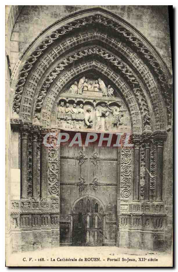 CPA La Cathedrale de Rouen Portail Saint Jean