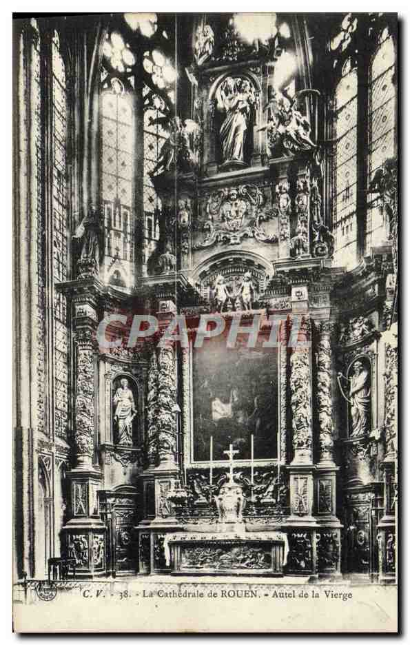 CPA La Cathedrale de Rouen Autel de la vierge
