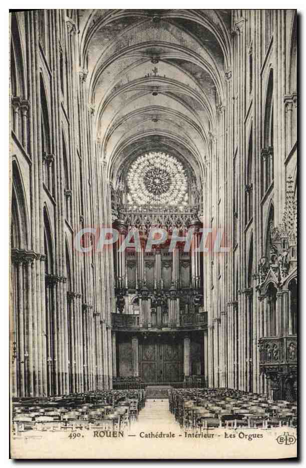 CPA Rouen Cathedrale Interieur Les orgues