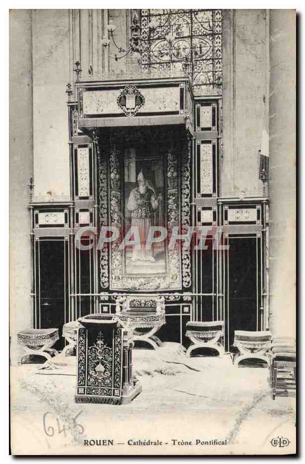 CPA Rouen Cathedrale Trone Pontifical