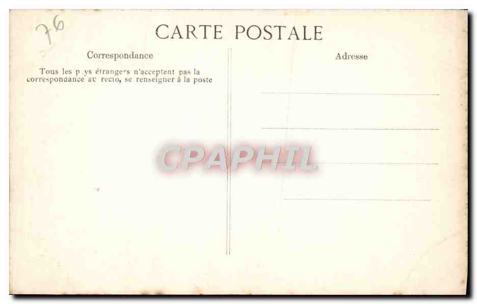 CPA Rouen Cathedrale Portail des Libraires Medaillons Figure composee de boeuf et d'homme jouant de la flute et du Cymba — Verso