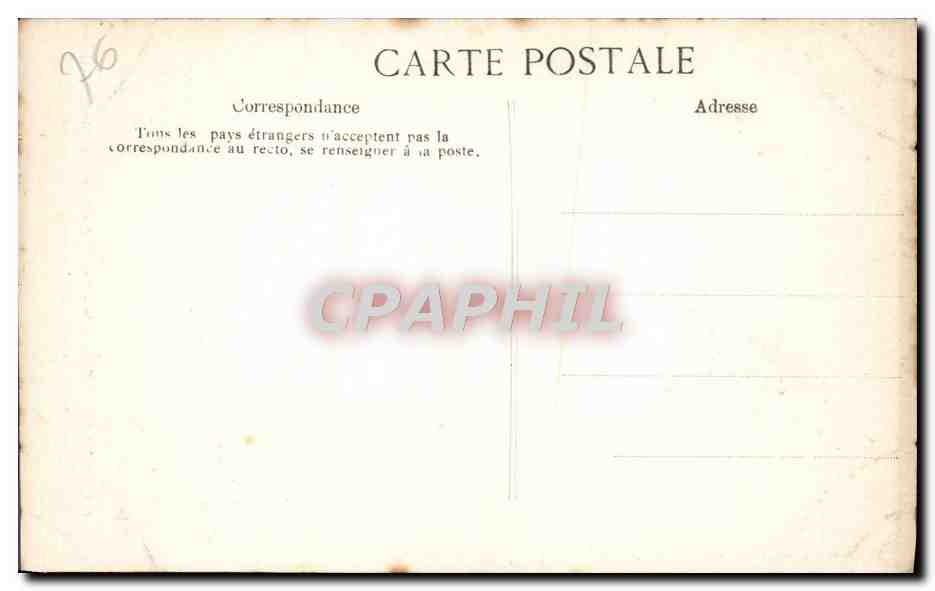 CPA Rouen Cathedrale Portail des Libraires Medaillons Personnage nu tete de chien et queue de cheval — Verso