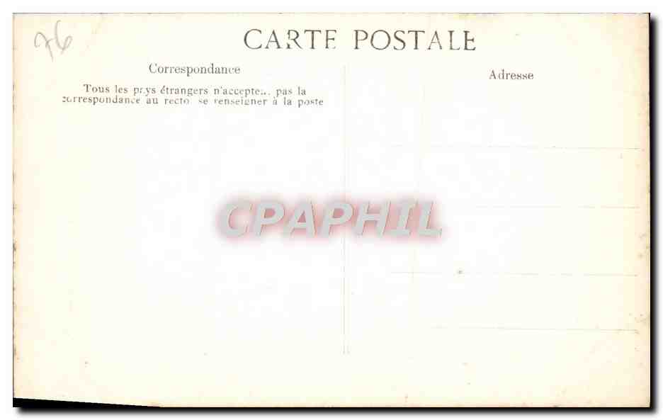 CPA Rouen Cathedrale Portail des Libraires Medaillons Centaure a tete d'ane et queue de reptile Crocodile  — Verso