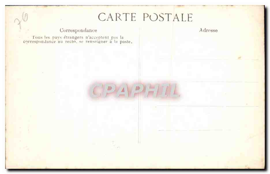 CPA Rouen Cathedrale Portail des Libraires Medaillons Sirene poisson agitant d'une main uen quenouille  — Verso