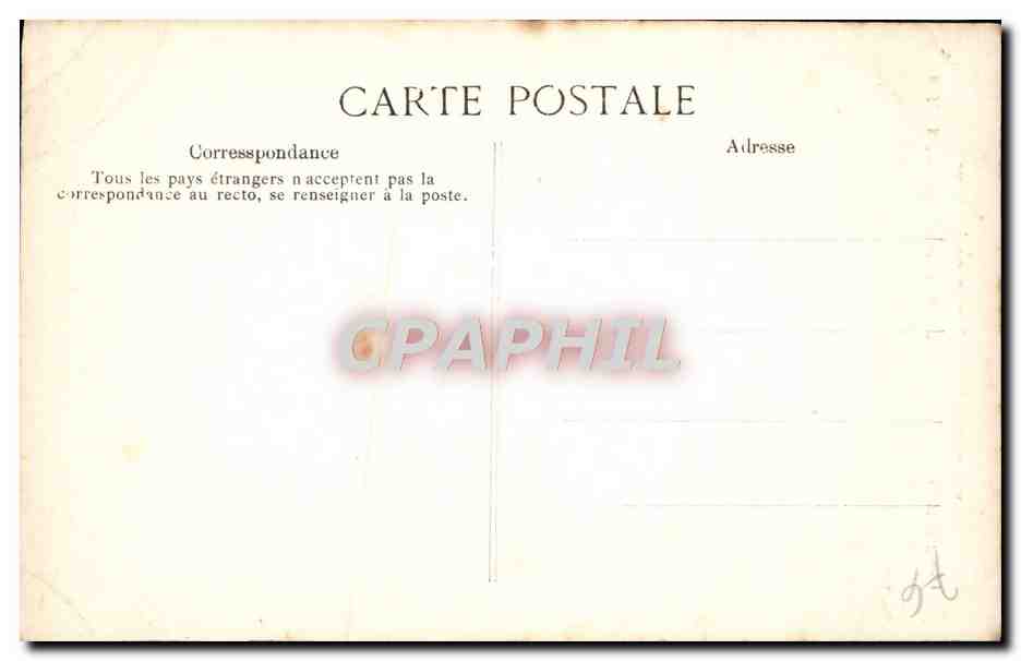 CPA Rouen Cathedrale Portail des Libraires Medaillons Sirene a queue de dauphin et jambes de lion — Verso