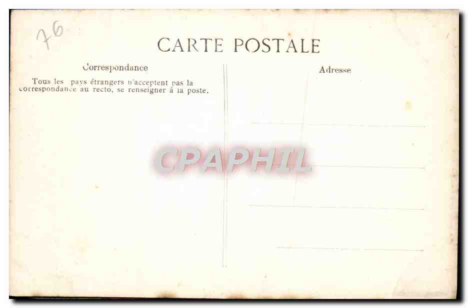 CPA Rouen Cathedrale Portail des Libraires Medaillons Truie a la viole d'amour — Rückseite