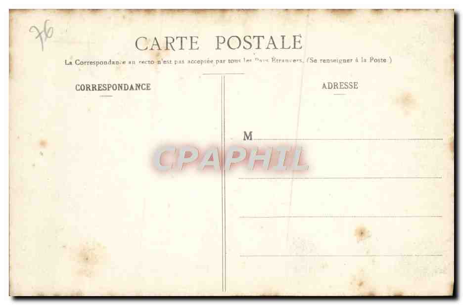 CPA Rouen Cathedrale Portail des Libraires Cochon Porc Violon  — Rückseite