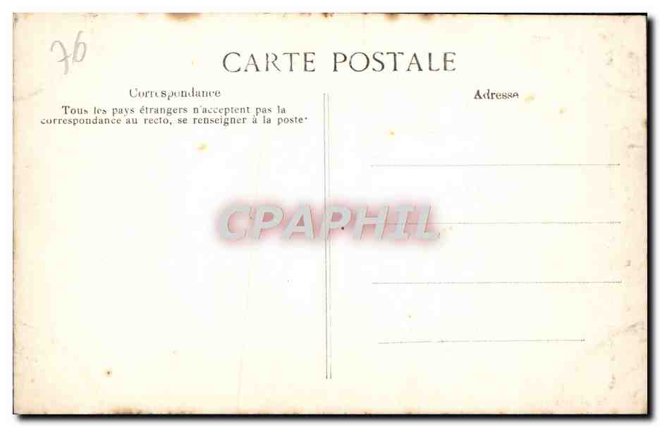 CPA Rouen Cathedrale Portail des Libraires Medaillons Centaure lion avec fronde et bouclier — Verso