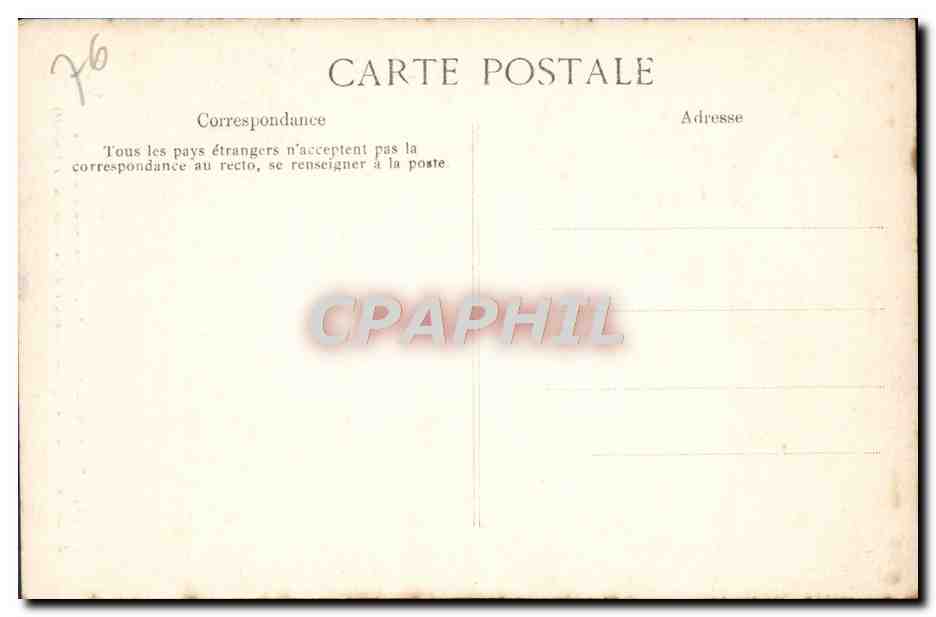 CPA Rouen Cathedrale Plaque Commemorative dediee au celebre navigateur Cavelier de la Salle — Rückseite