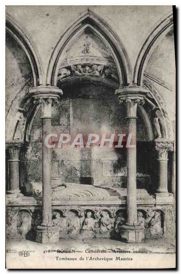 CPA Rouen La Cathedrale Tombeaux de l'archeveque Maurice