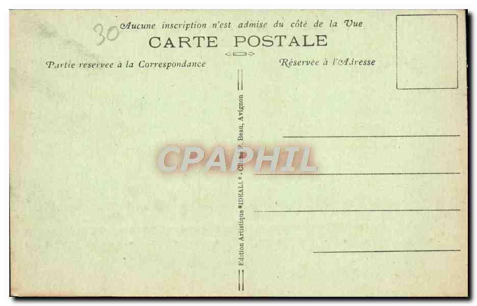 CPA Villeneuve Les Avignon Vue Generale Et Fort Saint Andre — Verso