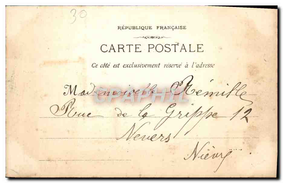 CPA Nimes L'Eglise Sainte Perpetue — Rückseite