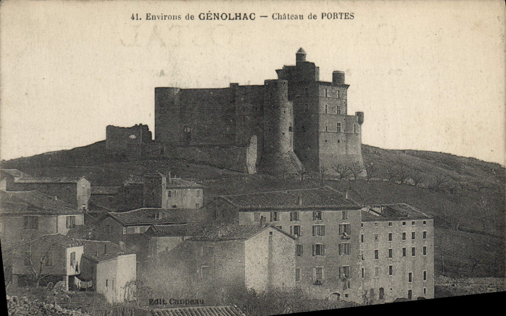 CPA Environs de Genolhac chateau de Portes