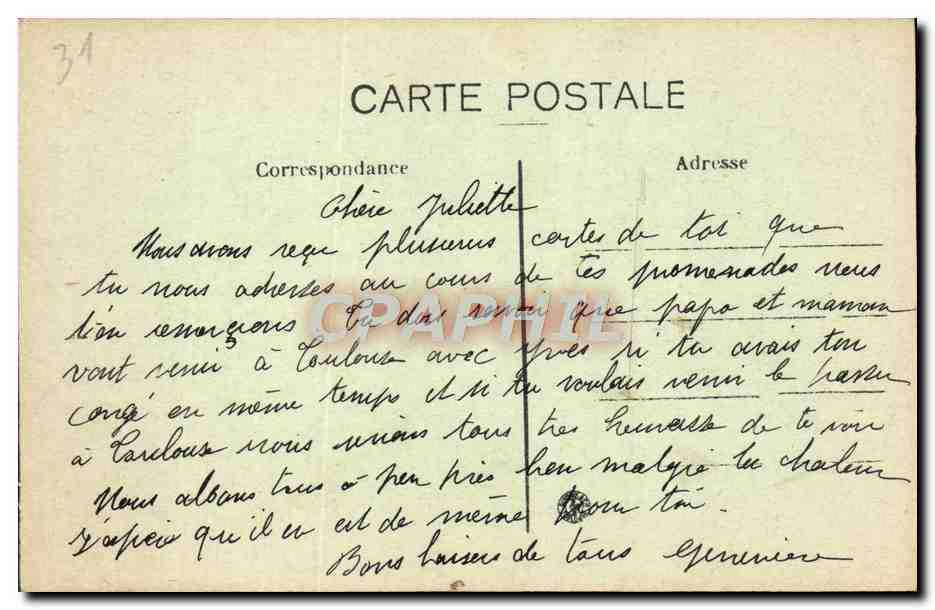 Toulouse — Pont des Amidonniers — L. M. n°95 — Rückseite