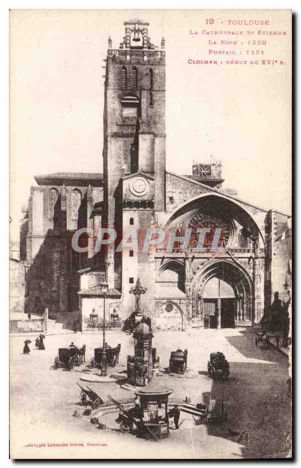 Toulouse — Kathedrale Saint-Étienne — Portal und Turm
