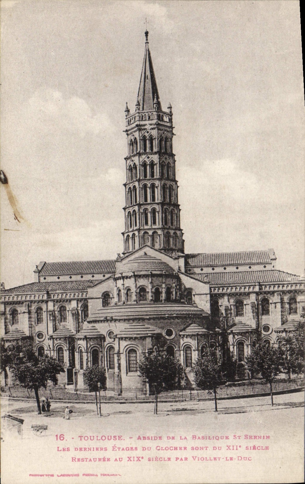 CPA Toulouse Asside de la Basilique Saint Sernin 