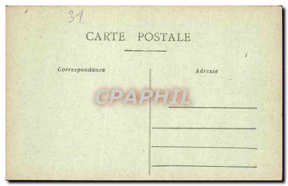 CPA Toulouse Entree de L'Hotel d'Assezaf — Verso