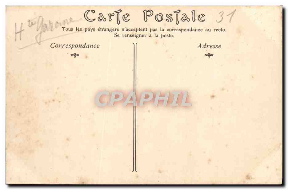 CPA Toulouse Le Capitole Caleche Chevaux  — Rückseite