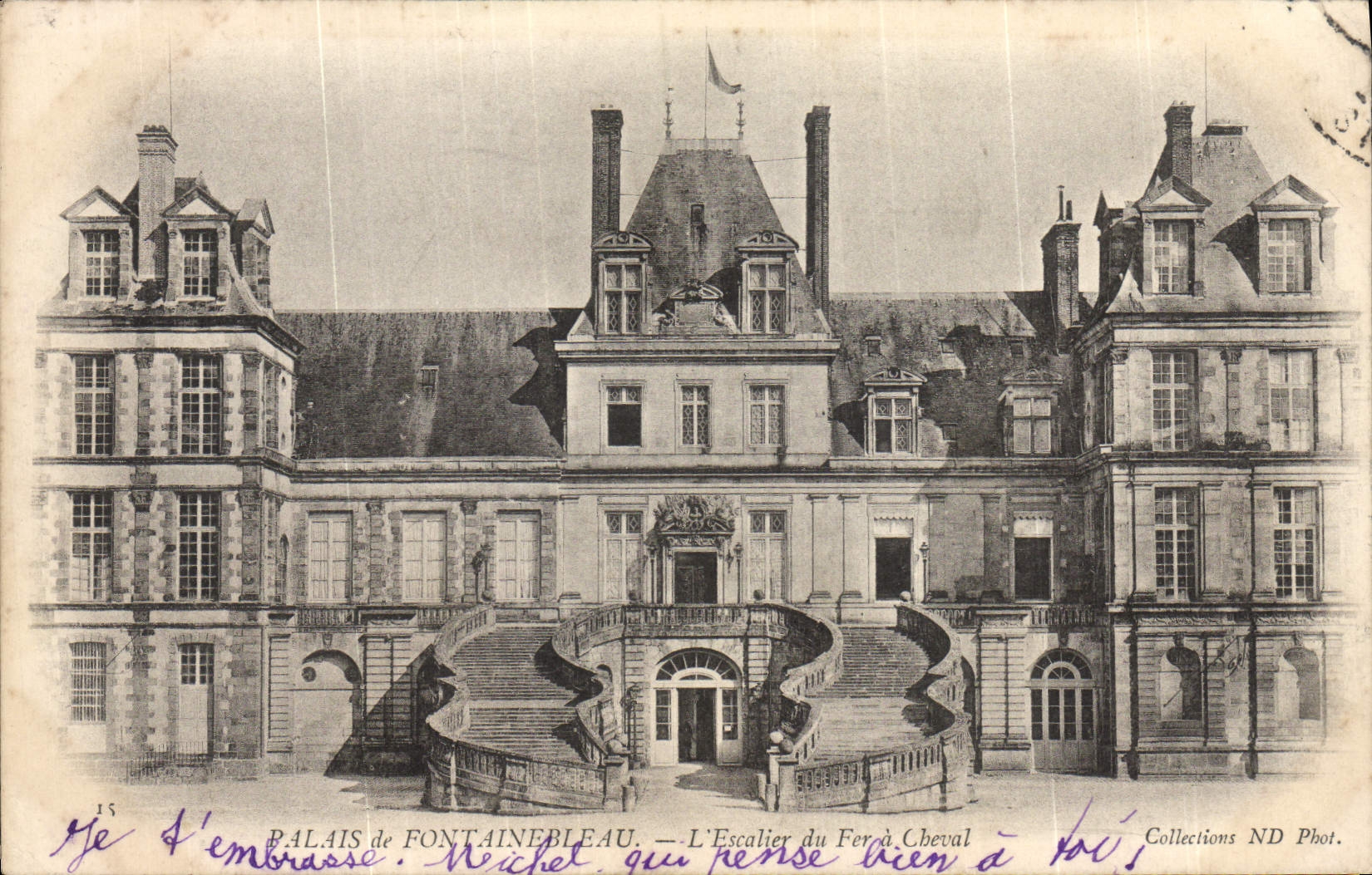 Schloss Fontainebleau — Die Eisenpferdestiege — Sammlung ND Phot.