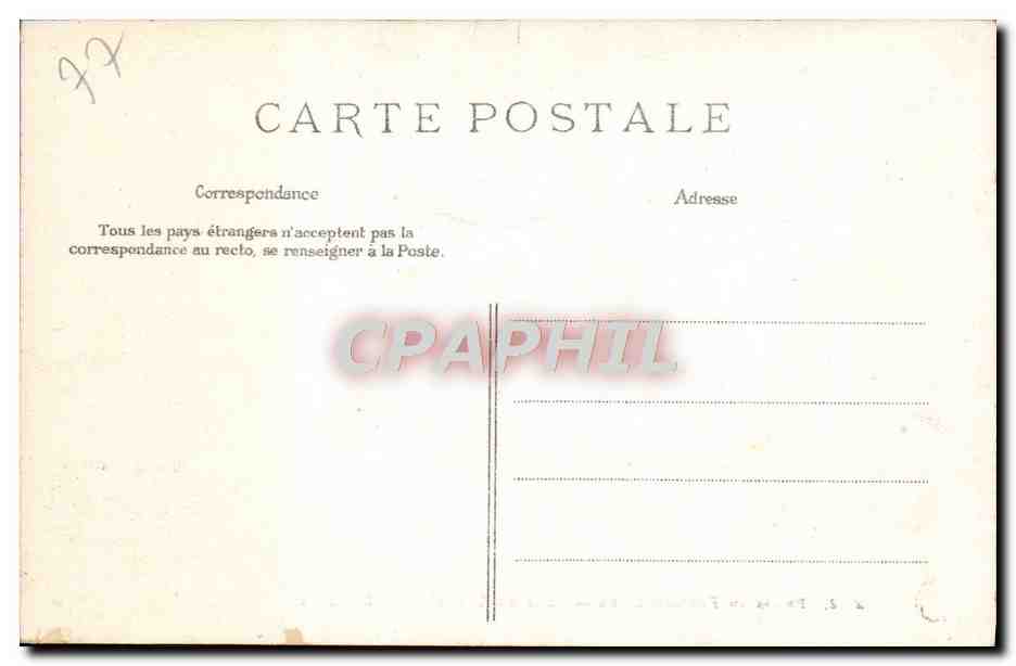Palast von Fontainebleau — Thronsaal — Verlag E. L. D. — Rückseite