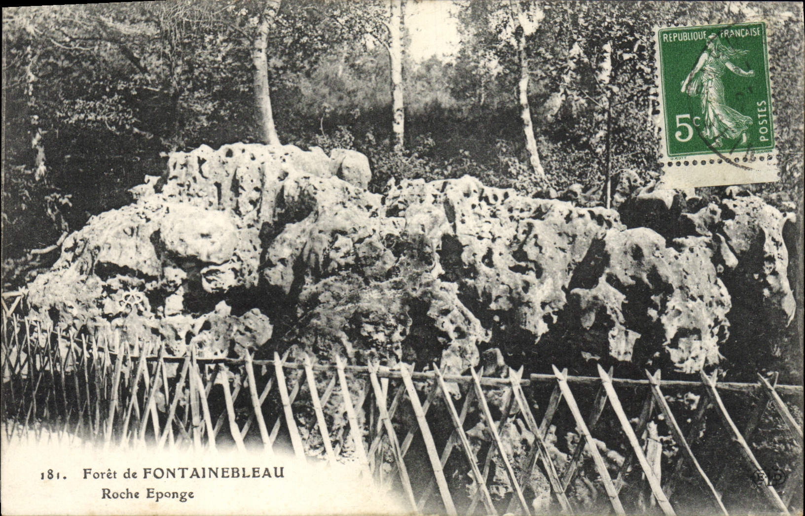 Forêt de Fontainebleau — Roche Eponge — n°181 - Anverso
