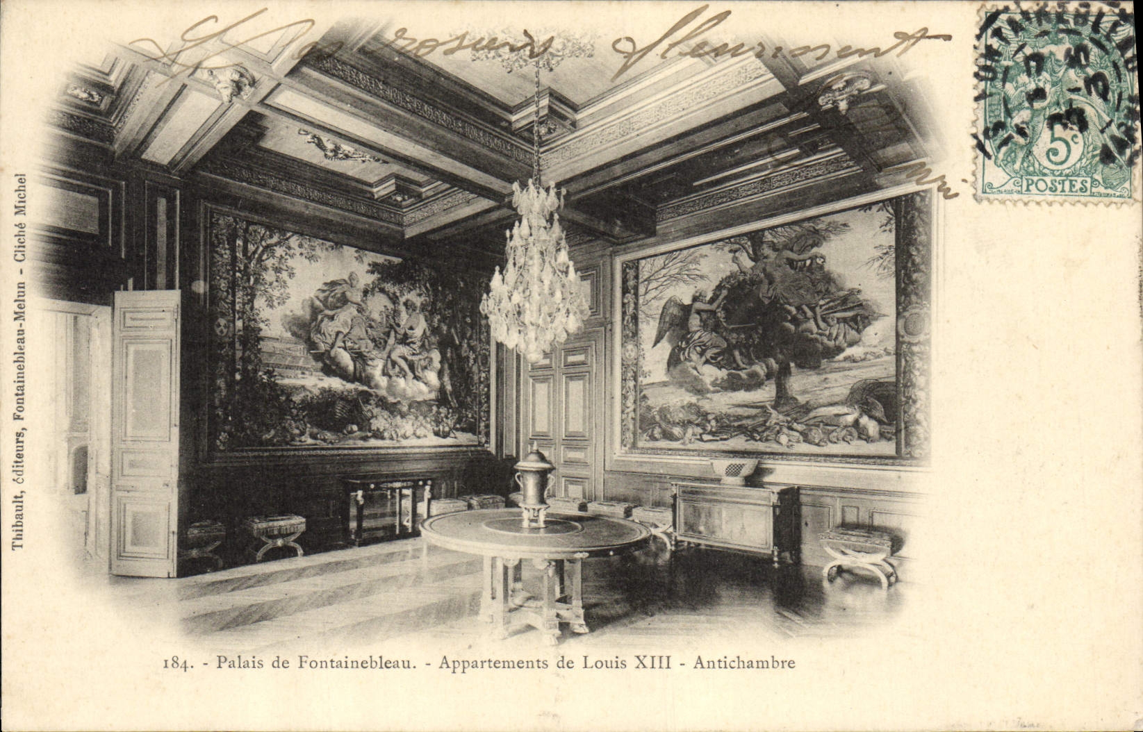 Paleis van Fontainebleau - Appartementen van Lodewijk XIII - Antichambre — Thubault, uitgevers, Mehn - Cliché Michel