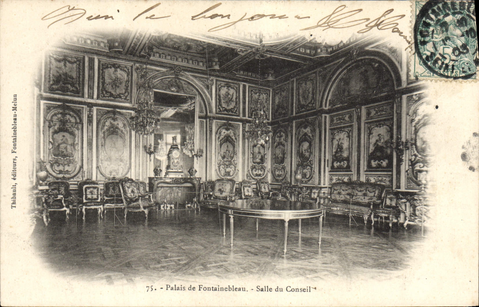 Palais de Fontainebleau - Salle du Conseil — Thihaul, éditeurs, Fontainebleau-Melun, n°75