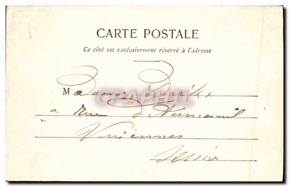 Palazzo di Fontainebleau — Étang des Carpes e Pavillon dell'Imperatore — Thibault, Miteurs, Fontainebleau-Molin — Verso