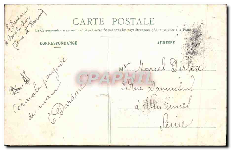 Wald von Fontainebleau - La Mare de Bois-le-Roi — Verlag CPAPHIL, Nr. 712 — Rückseite