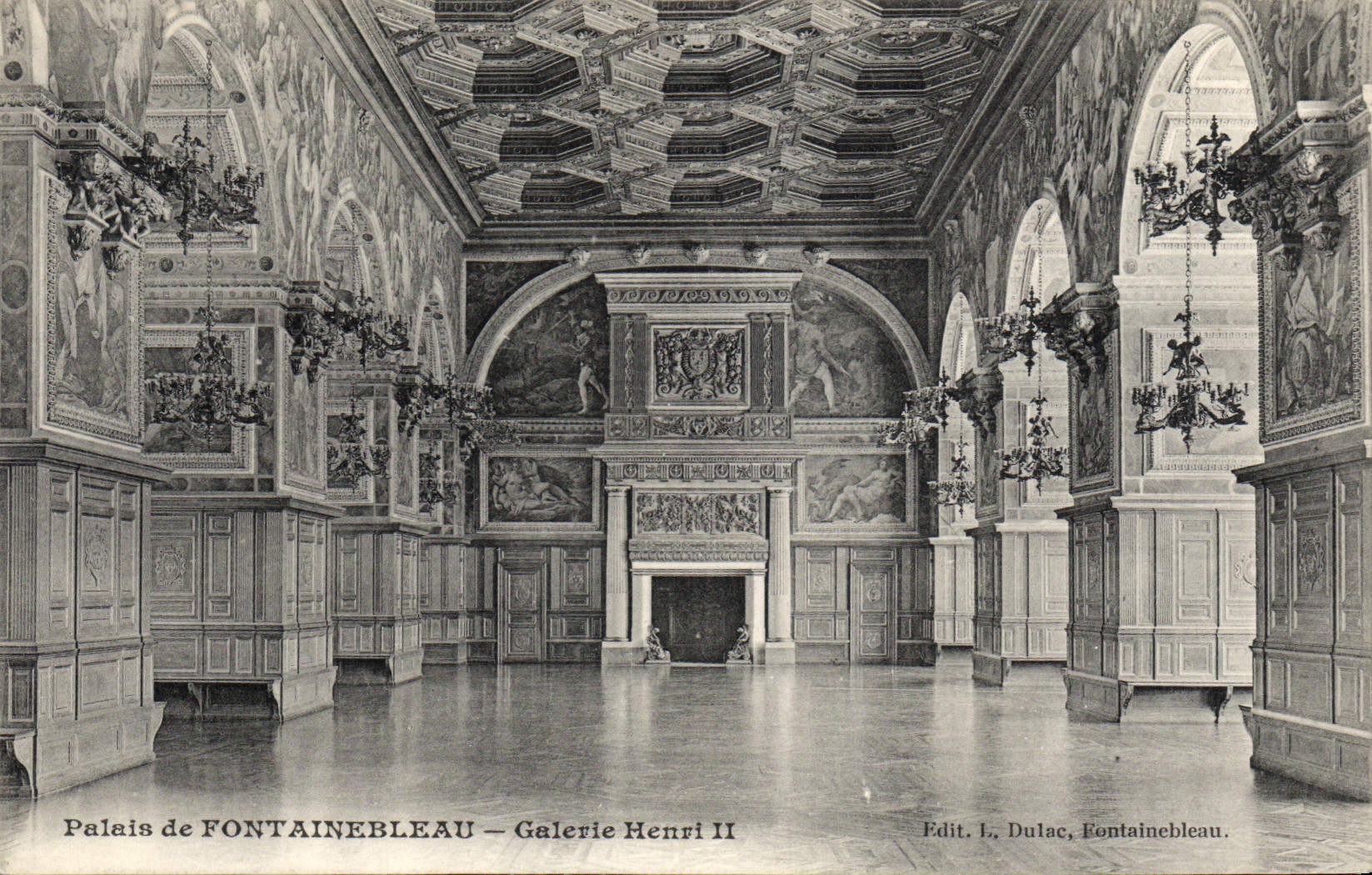Palais de FONTAINEBLEAU — Galerie Henri II — Edit. L. Dulac, Fontainebleau