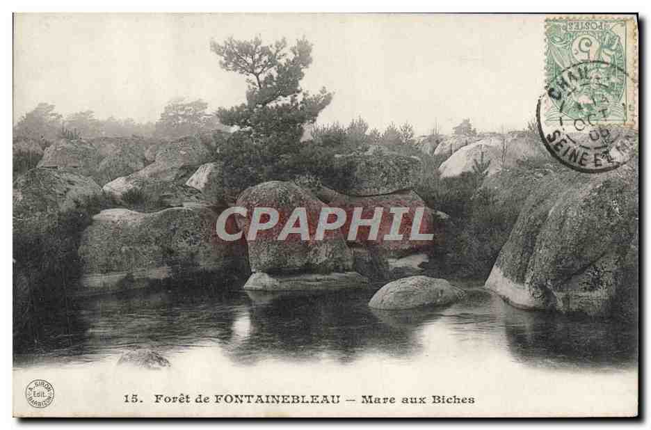 La Forêt de FONTAINEBLEAU — Mare aux Biches — Edición S. Lévi