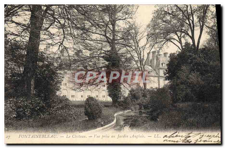 Fontainebleau — El Castillo — Vista tomada en el Jardín Inglés — LL