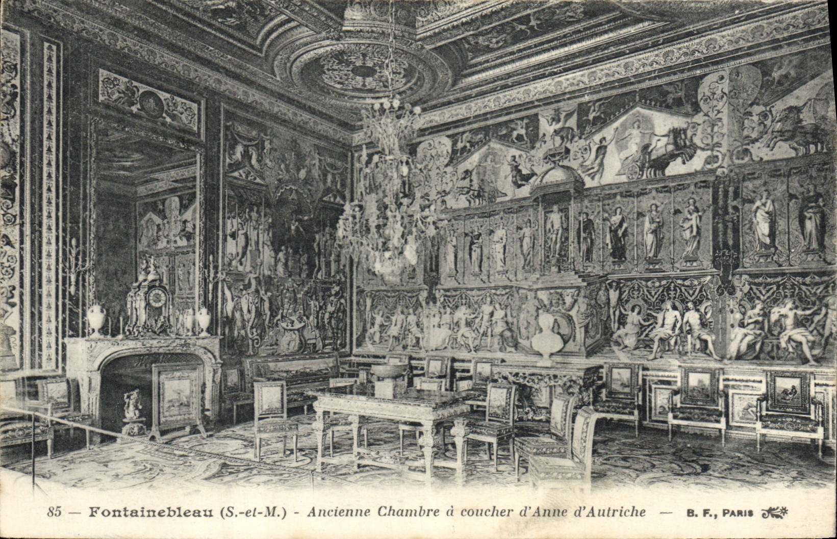 Fontainebleau (S.-et-M.) - Oude slaapkamer van Anna van Oostenrijk — B. F., PARIJS
