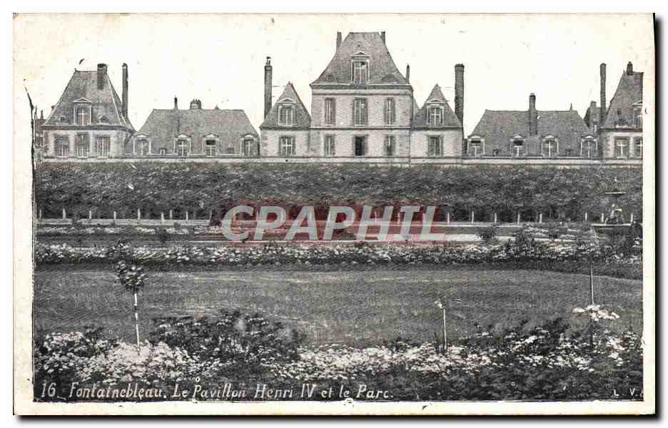 Fontainebleau. Il Pavillon Henri IV e il Parco — n° 16, editore L.V.