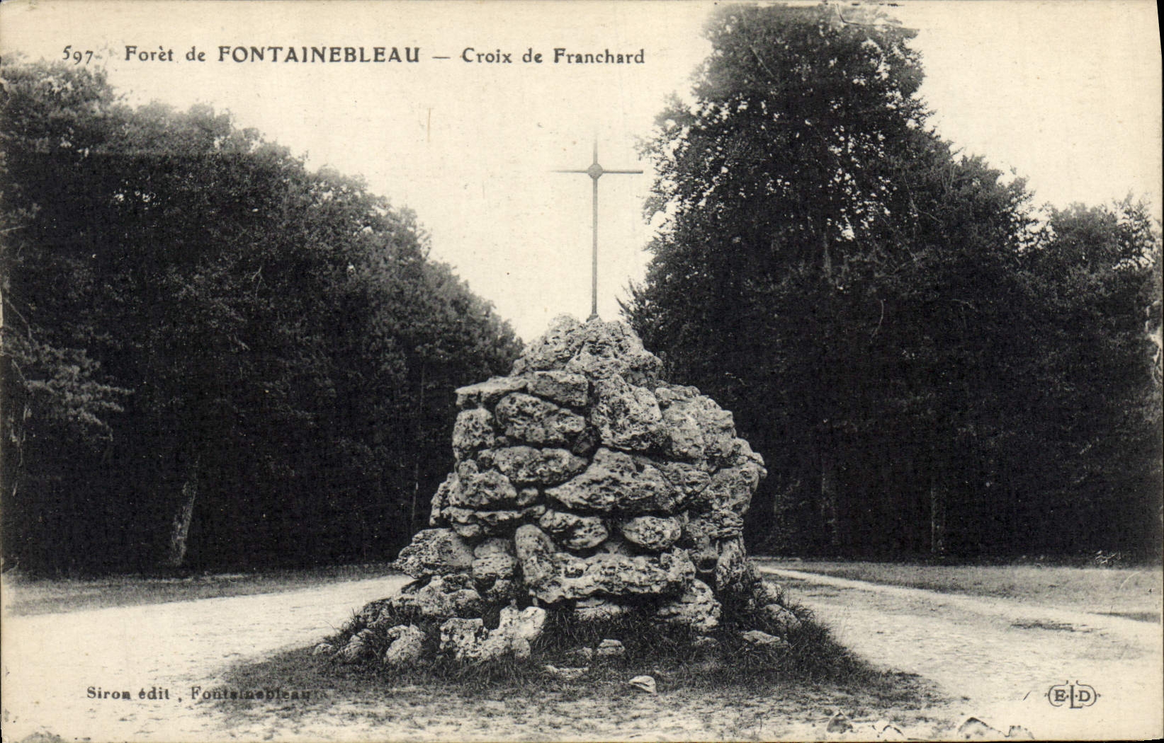 Woud van FONTAINEBLEAU — Croix de Franchard — Siron édit, Fontainebleau