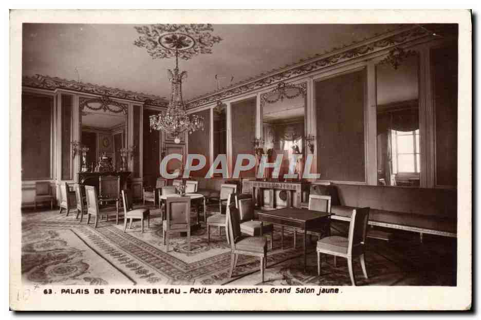 Palacio de Fontainebleau — Pequeños apartamentos — Gran salón amarillo
