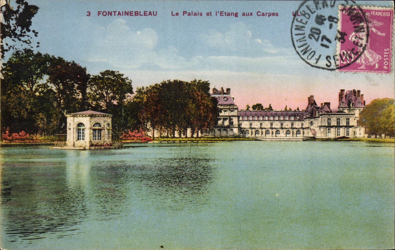 Fontainebleau — Il Palazzo e il Laghetto delle Carpe — Editore Levy & Neurdein, n°3