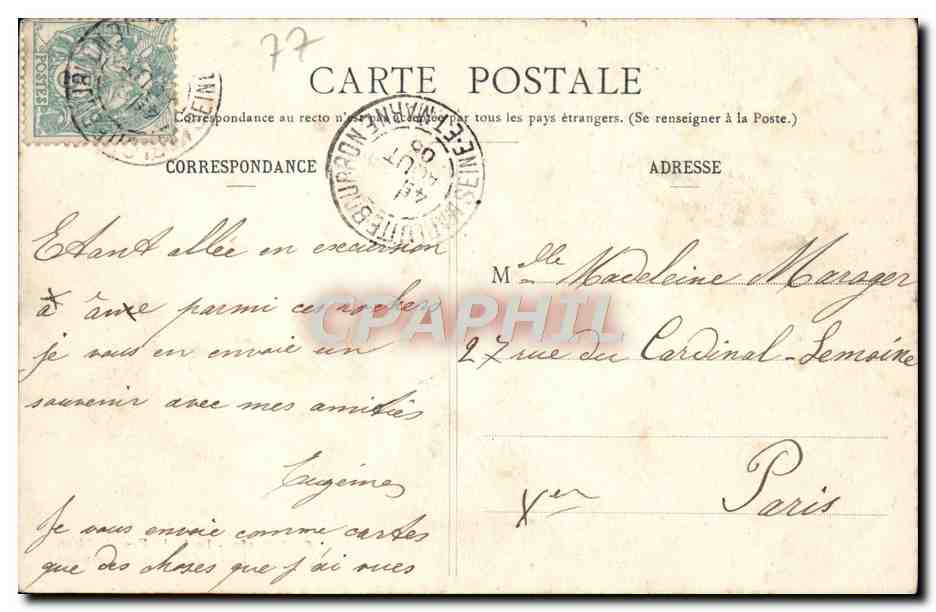 Foresta di Fontainebleau — Entrata del Deserto d'Apremont — Editore : 387 — Verso