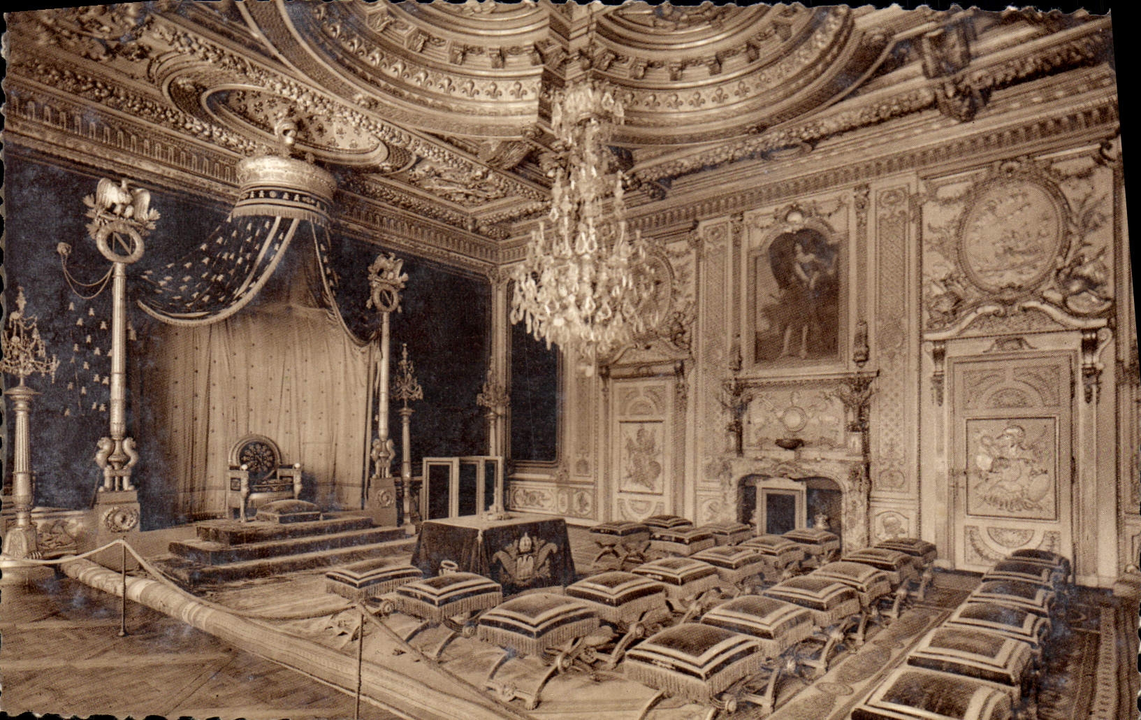 Salle du Trône — Château de Fontainebleau — éditeur CPAPHIL, n°77 - Anverso