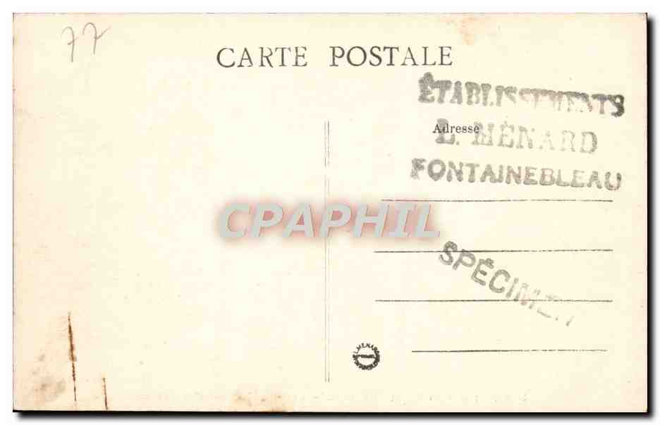 Palazzo di Fontainebleau — La Griglia d'Onore e la Corte degli Addii — Collezione Artistica L. M. — Verso