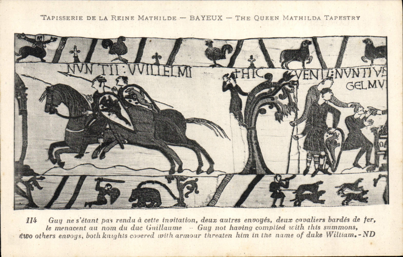 Tapisserie de la Reine Mathilde — Bayeux — The Queen Mathilda Tapestry — scène de menaces contre Guy