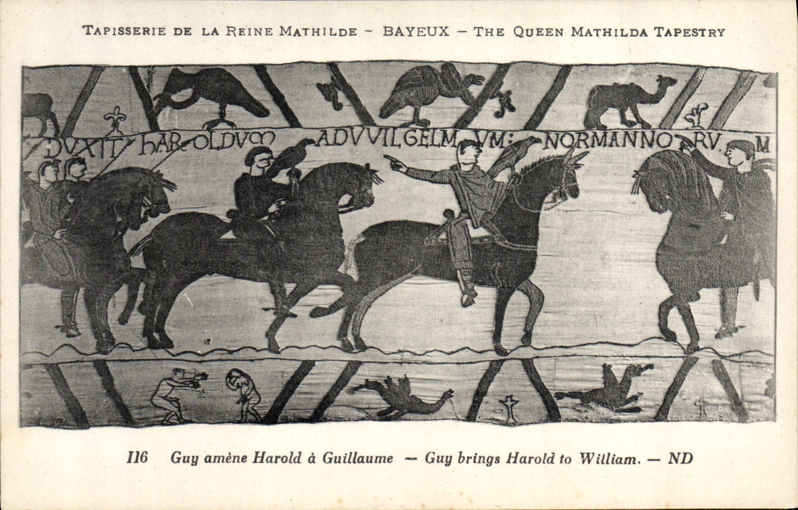 Tapisserie de la Reine Mathilde - Bayeux — Guy amène Harold à Guillaume