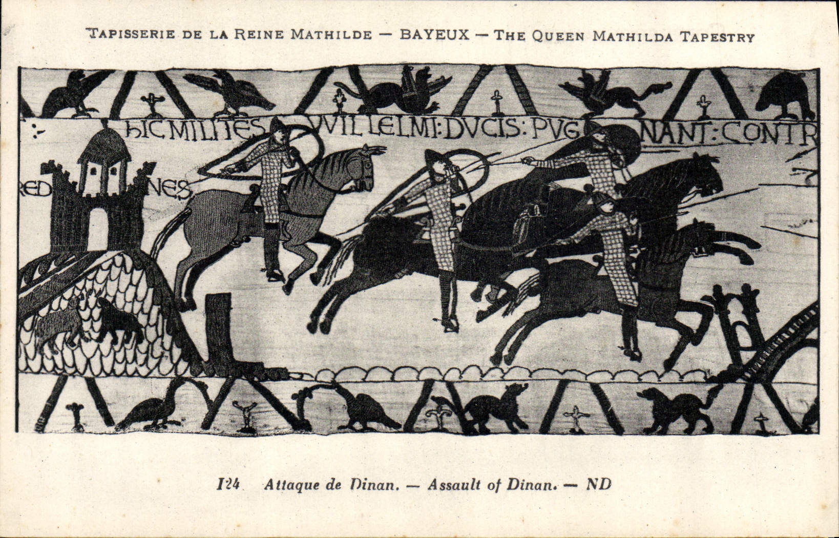 Tapisserie de la Reine Mathilde — Bayeux — The Queen Mathilda Tapestry — scène 124 : Attaque de Dinan