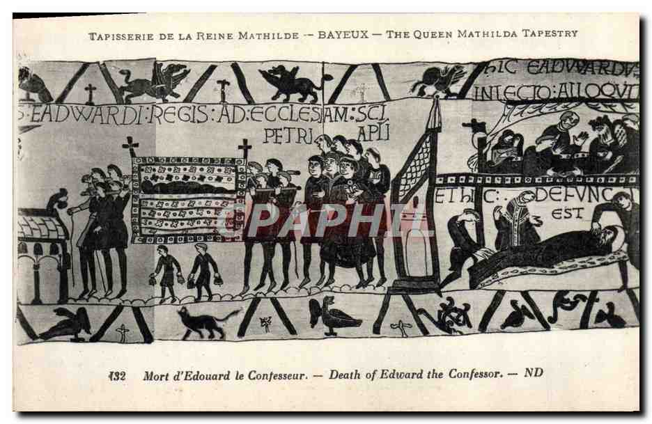 Mort d'Edouard le Confesseur — Tapisserie de la Reine Mathilde — Bayeux