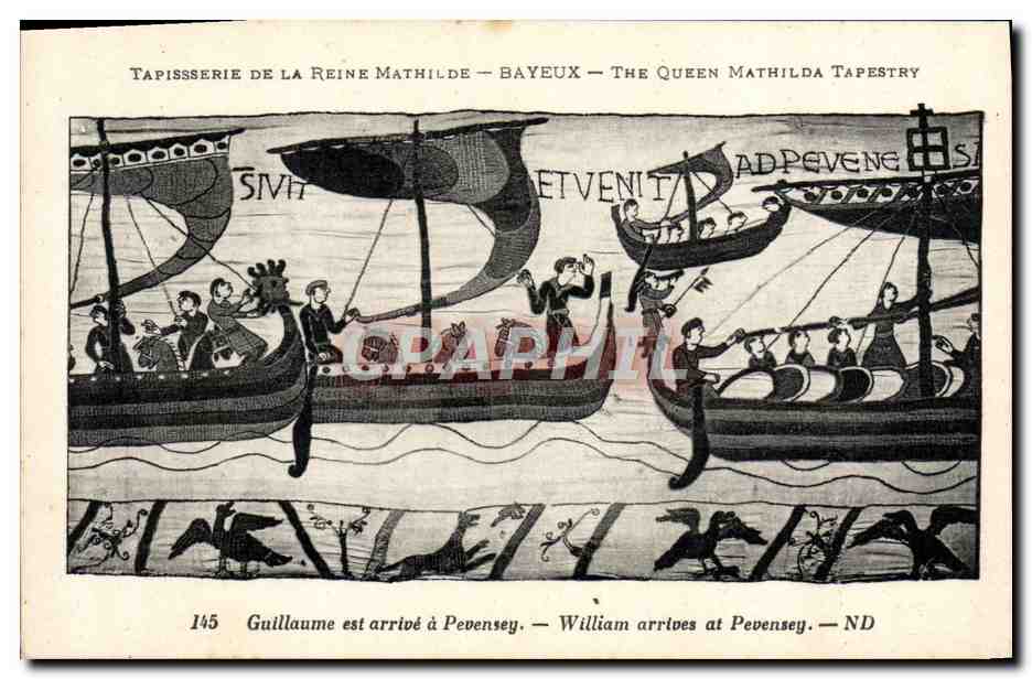 Tapisserie de la Reine Mathilde — Bayeux — William arrive à Pevensey — N°145