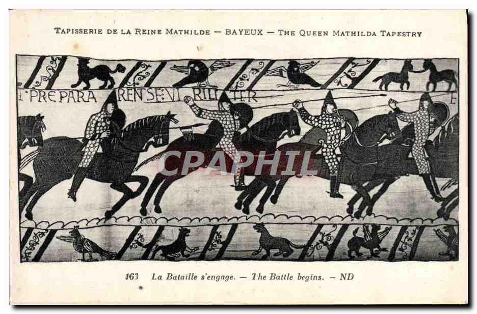 Tapisserie de la Reine Mathilde — Bayeux — The Queen Mathilda Tapestry — scène de bataille — n°163