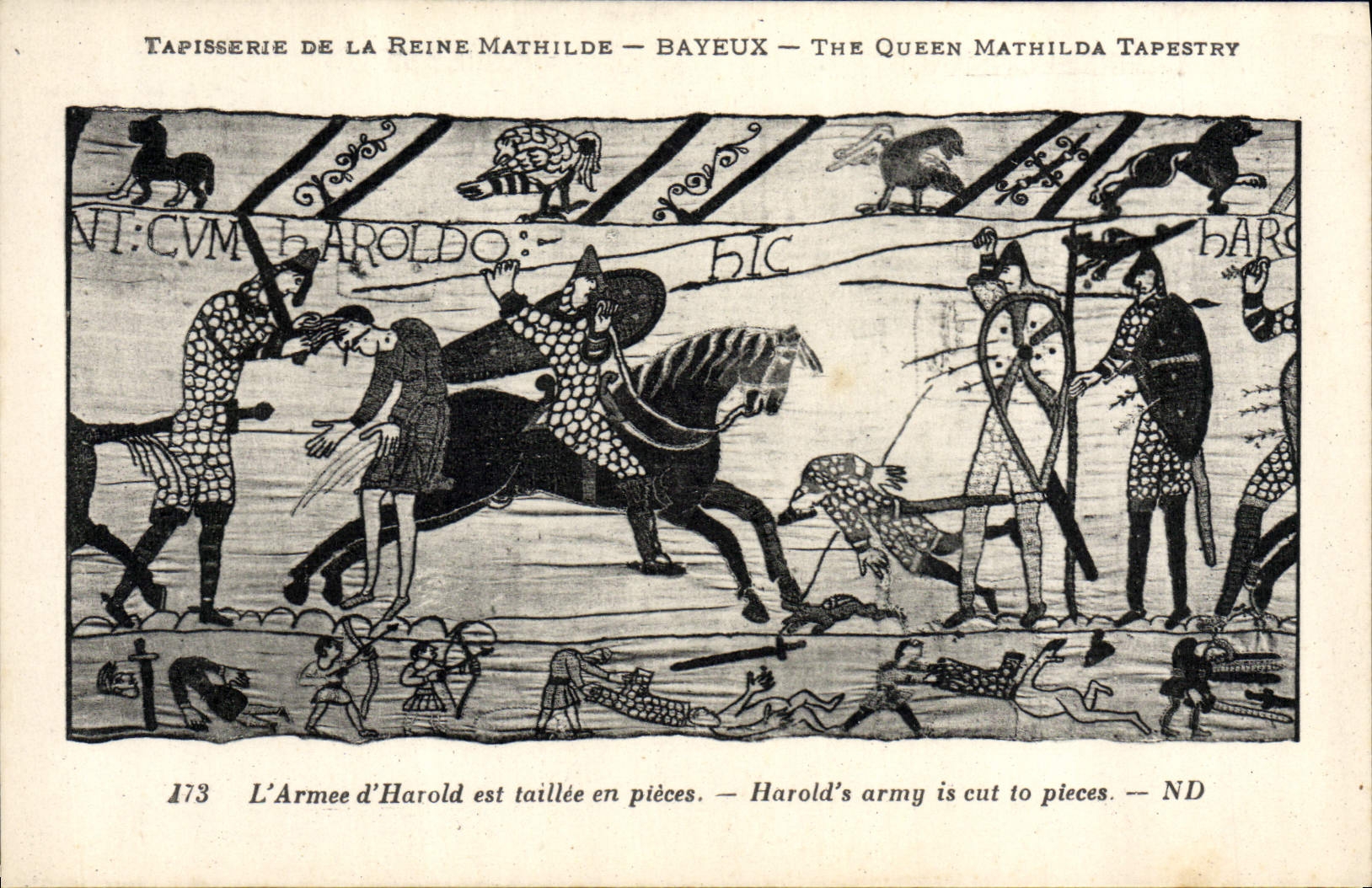 Tapisserie de la Reine Mathilde — Bayeux — The Queen Mathilda Tapestry — scène de bataille — n°173
