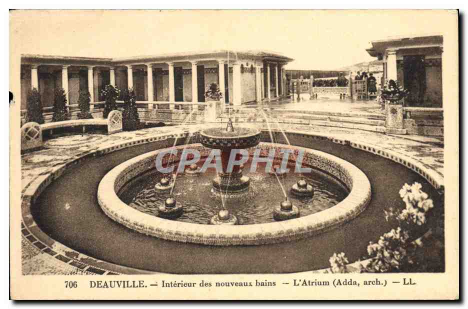 Deauville — Intérieur des nouveaux bains — L'Atrium (Adda, arch.) — LL
