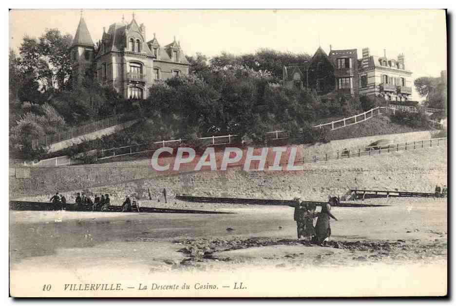 CPA Villerville La Descente du Casino 