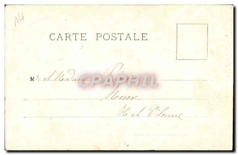 CPA Rochers de Mouline pres Barbey  — Rückseite